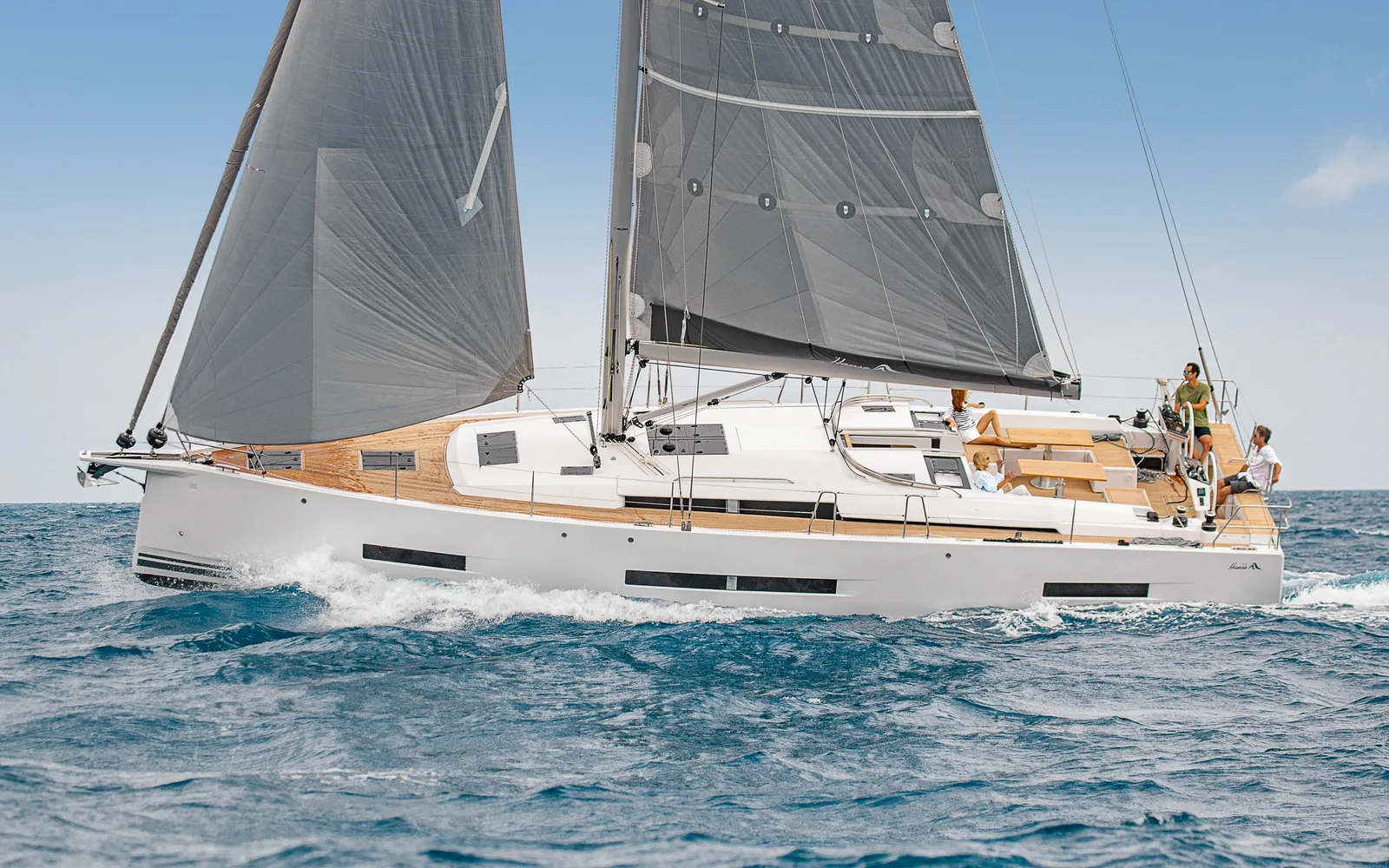 Hanse 510 sailing from the official model page