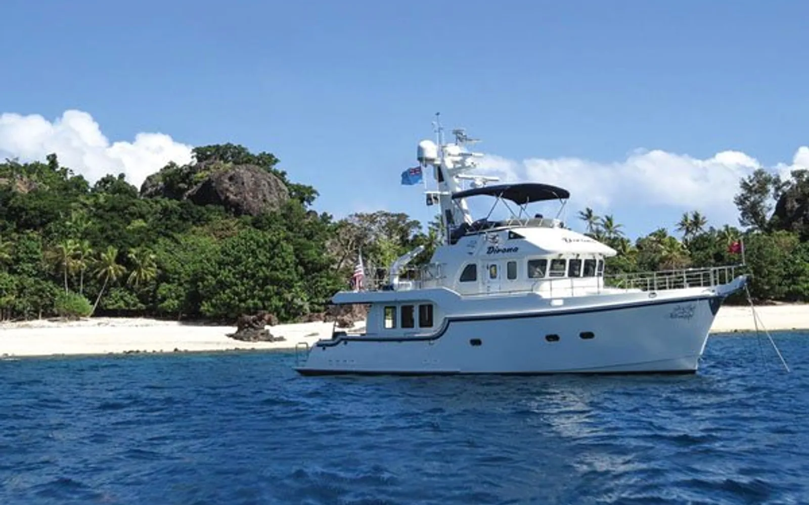 Nordhavn 52 running underway from the official model page